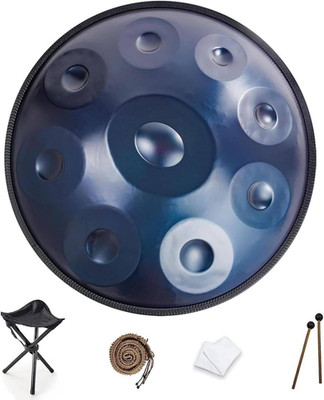 Handpan 22 Inches Drum Set, 440Hz 12 Notes Hand Drum Instrument, Premium Steel H