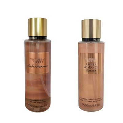 2 New Victoria's Secret Amber Romance Shimmer Fragrance Body Mist