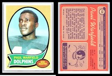 Paul Warfield, 1970 Topps, #135, Miami Dolphins HOF