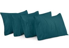 King Size Pillow Covers 20x40, 4 Pack Microfiber, Fade Resistant, Green