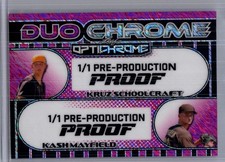 Kruz Schoolcraft Kash Mayfield 2025 Leaf Baseball 1/1 Pre Production Proof