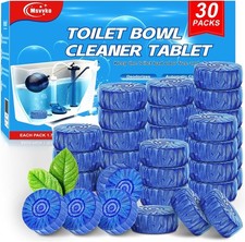 30 Tabs Toilet Bowl Cleaner Tablets Blue Toilet Tank Cleaners, Septic-Safe Hard