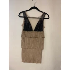 BCBG Maxazria Mini Dress SZ XS Empire Sequin Glam Disco Sexy Pleats Cocktail
