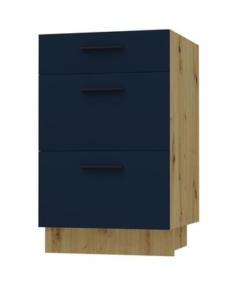 Schubladenunterschrank BONN 50x82cm matt Ausführung wählbar BO-D3 - 50
