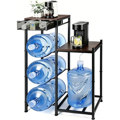 5 Gallon Water Jug Holder, Water Storage Rack Water Dispenser Stand With Wood...
