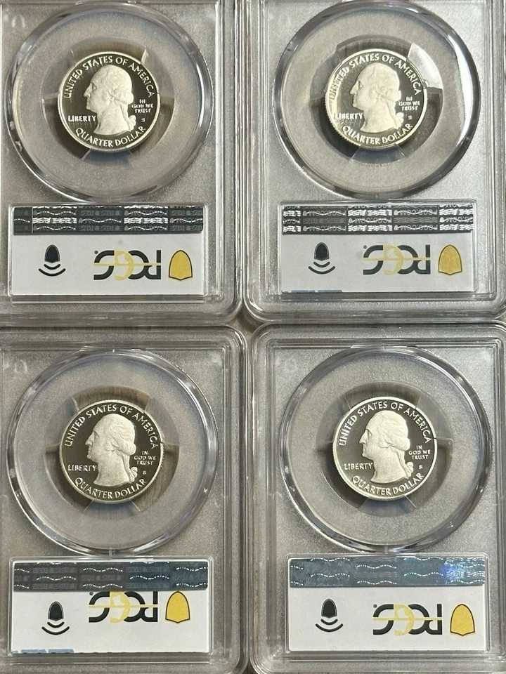 2010-2013 "S" 4 Coin Clad PCGS 69 DCAM Proof ATB National Park Quarter Set 🇺🇸 - Image 2 of 4