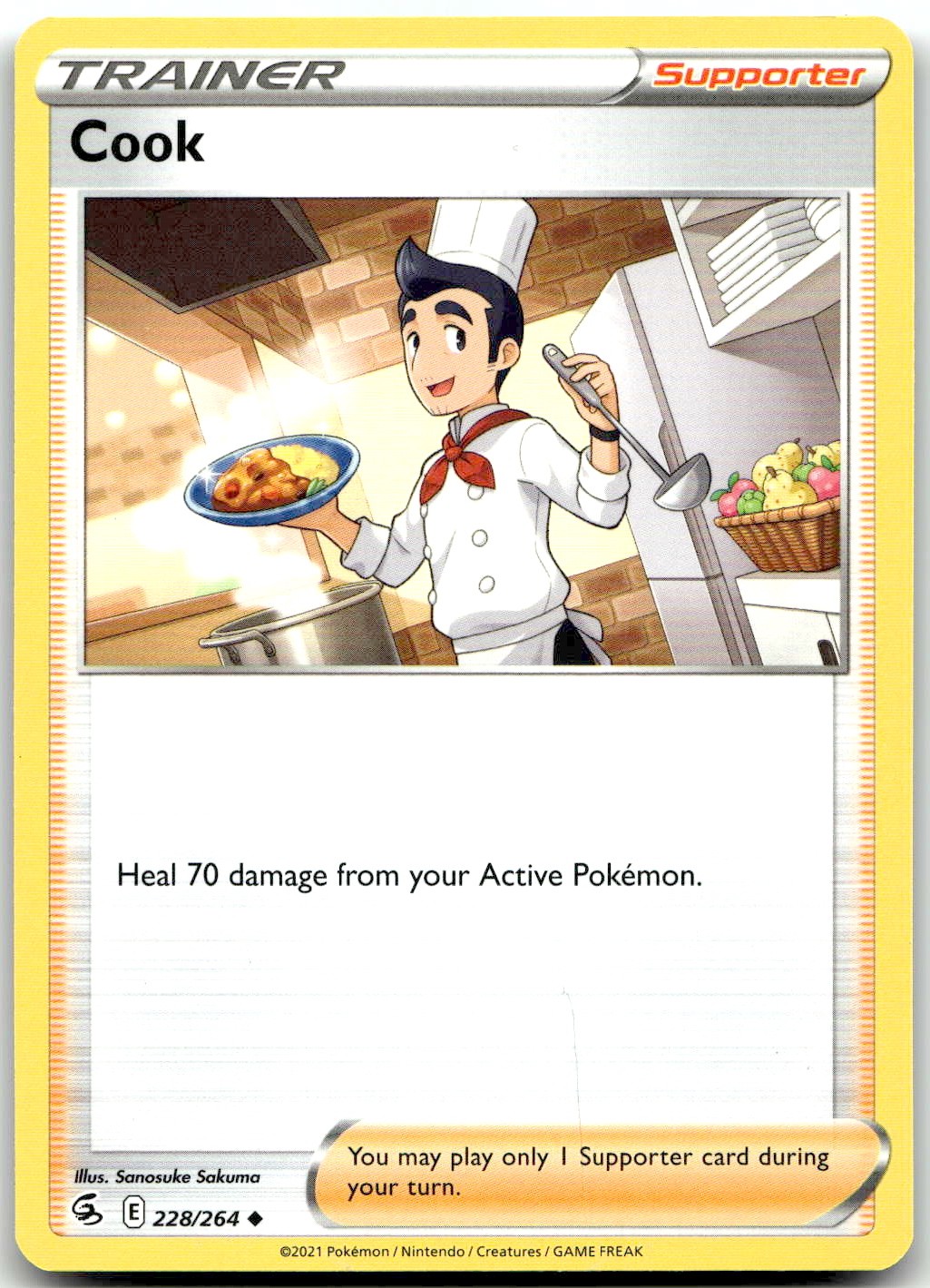 Pokemon Cook Fusion Strike SWSH08 #228/264 Uncommon NM