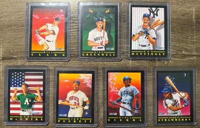1991 Fleer Pro-Visions Baseball 7 Card Lot Puckett McGwire Mattingly Strawberry
