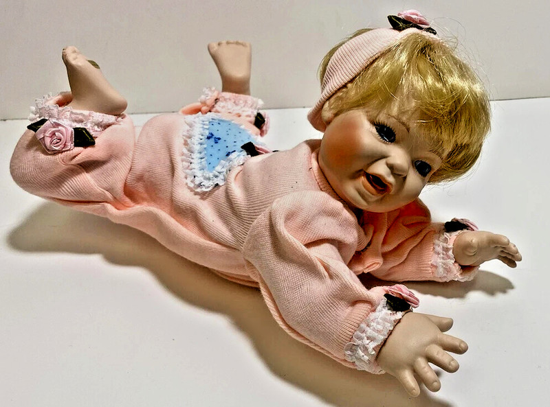 Moments Treasures Aubrey 10" Porcelain Doll Posable Arms & Legs