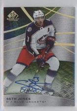 2019-20 Upper Deck SP Game Used Green Snow Storm 1/1 Seth Jones #17 Auto 2a8