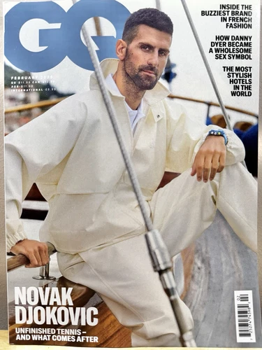 BRITISH GQ Magazine February 2025 - Novak Djokovic, Drew Starkey, Fontaines D.C.