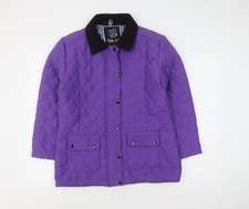 Womens UK Size L Urban Diva Purple Quilted Coat