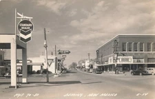 1940' Chevron Standard Oil gas station Deming New Mexico RPPC real photo #316