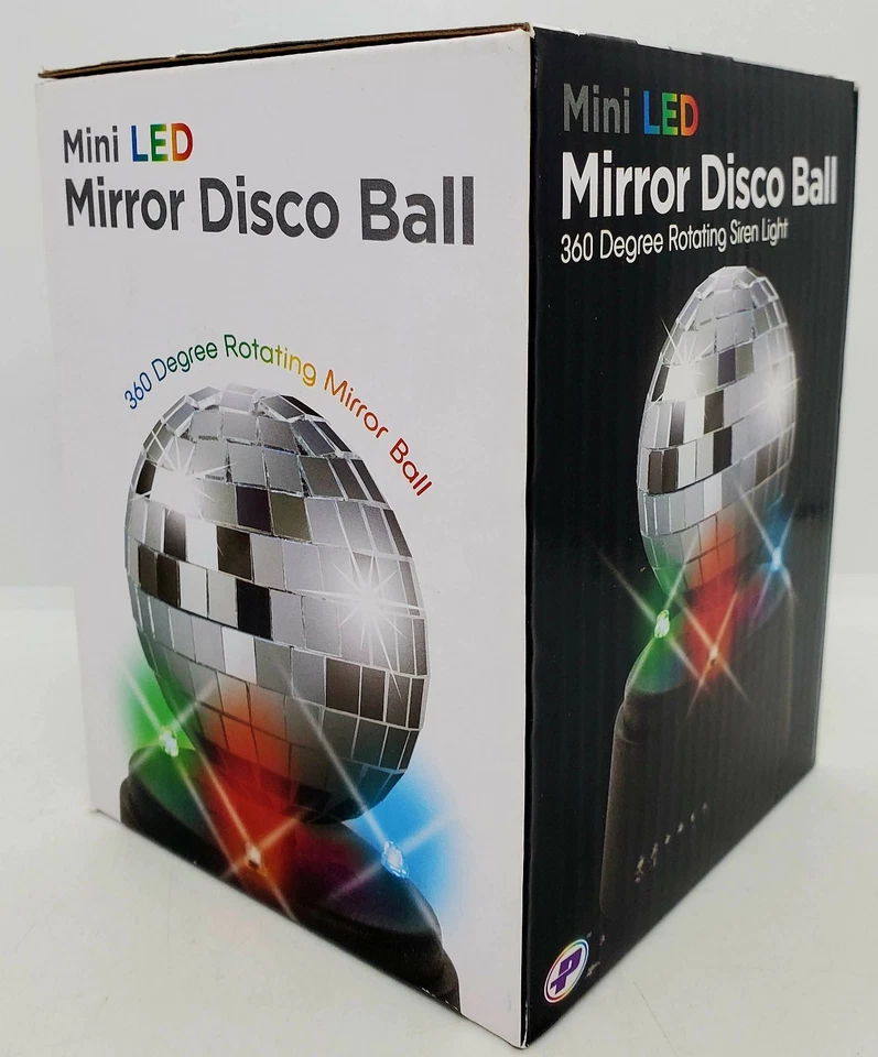Brand New! Mini LED Mirror Disco Ball Silver Glitter Ball DJ Dance Parties! 🥳 - Image 2 of 4