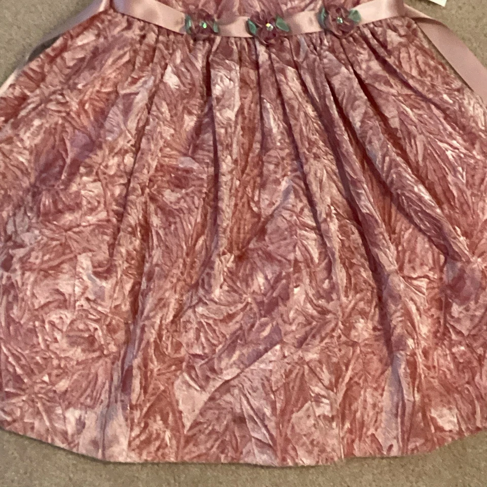 NWT PLUM PUDDING LTD. FANCY OCCASION/ PARTY/ HOLIDAY DRESS, 3T, ROSE PINK - Image 3 of 4