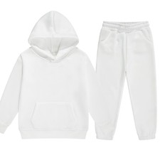 DHSPKN Kids Girls Boys 2 Pcs Tracksuit Athletic Sweatsuits Sets Hooded Sweats...