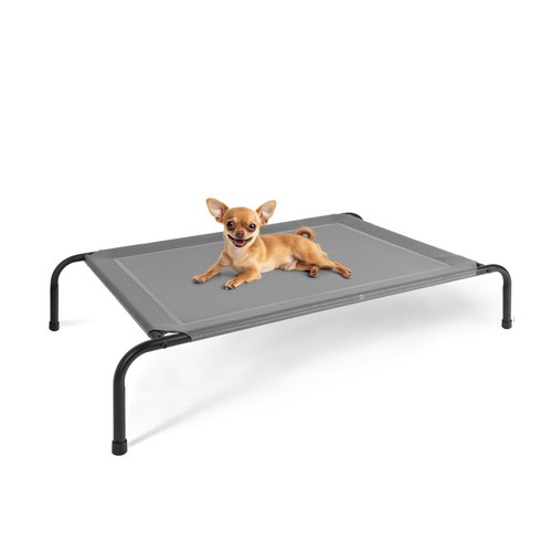 Cooling Breathable Elevated Dog Bed, No-Slip Feet, Metal Frame, Indoor and Ou...