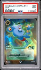 2025 DISNEY LORCANA EN 9-FABLED ENCHANTED 229 GENIE OF THE LAMP PSA 9