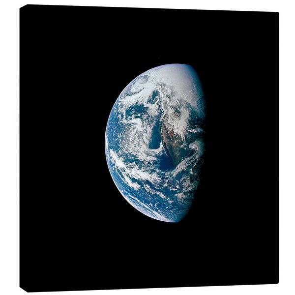 Leinwandbild Blick Auf Die Erde Aus Dem Raumschiff Apollo 13 - Nasa-image