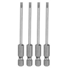 4pcs SL3.0 Slotted Screwdriver Bits 3" Long Magnetic Head Screw Driver Drill Bit