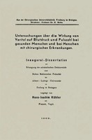 Hans-Joachim KöHler | Untersuchungen üBer Die Wirkung Von Veritol Auf...