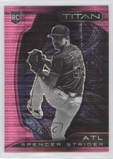 2022 Panini Chronicles Titan Pink Pulsar Prizm Spencer Strider #18 uk2