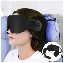Sarisun Headrest Travel Pillow Memory Foam Black With Eye Mask Sarisun Headrest Travel Pillow Memory Foam Black With Eye Mask