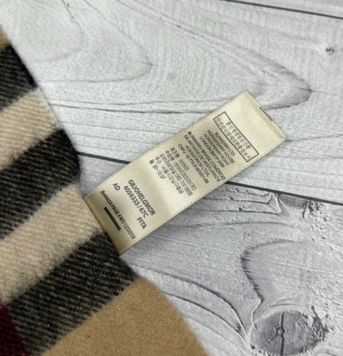 Burberry Kaschmir Schal 180 cm Beige Nova Check Made in Scotland - Bild 11 von 11