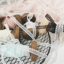 10 Meters 8mm Wide Lace Trim Soft Edging Solid Accessories for Sewing Doll Dress