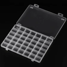 1Pc 42 Grids Clear Plastic Jewelry Organizer Box Large Bead Storage Container wi