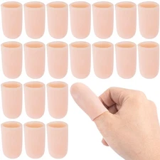 20 PCS Gel Finger Sleeve Protectors, Silicone Clear Finger Support, Finger Sl...