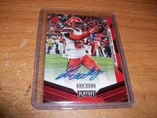 2019 Panini Red Zone Playoff Football Greedy Williams Rookie Auto Card Browns. rookie card picture