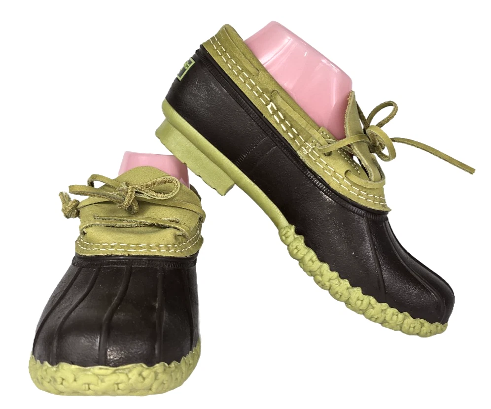 Women’s L.L. Bean 8” Olive and Black Duck Boots - Lace-Up Waterproof Work Boots LL Bean Boots Duck Boots Womens 8 M Lace Up Waterproof Snow  main image 3