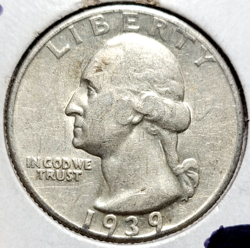 1939 D US Washington 90% SILVER Quarter! "Denver Mint" Melt Value $8.34