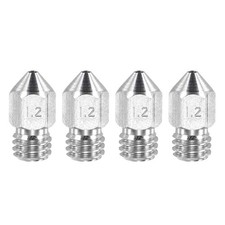 4 Pack MK8 Nozzles 1.2mm 3D Printer Extruder Nozzle for 1.75mm Filament