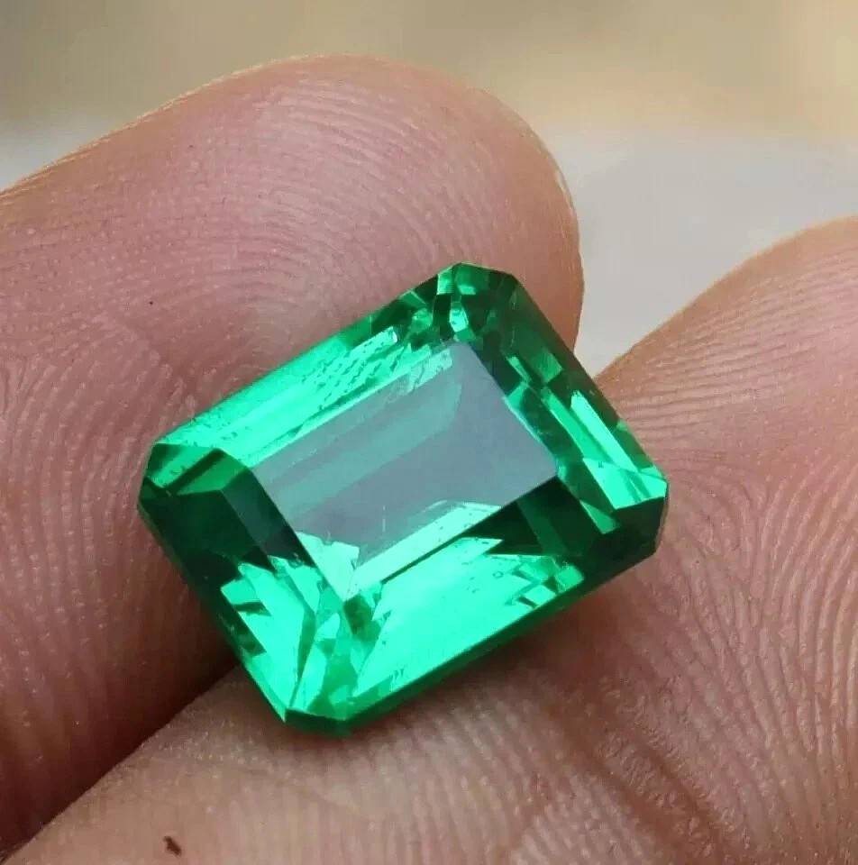 10 Ct AAA Natural Tsavorite Garnet Emerald Cut Green Certified Loose gemstone