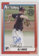 2025 Topps Series 1 1990 Topps Baseball Auto DJ Herz #90A-DH Auto b4d