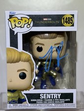 Marvel MCU Lewis Pullman Signed Sentry #1485 Funko Pop Beckett BAS COA AUTHENTIC