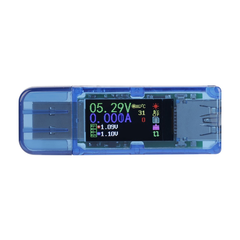 USB Tester AT34 USB 3.0 IPS Color Display Voltmeter Ammeter Current☜