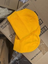 3 Yellow Plain Warm Knit Beanie Hat Cuff Skull Ski Cap Special  1 Dozen