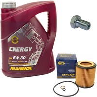 MotoröL ÖLfilter SH4032P 5W30 5 Liter + ÖLablassschraube FüR BMW 7Er 830I E65