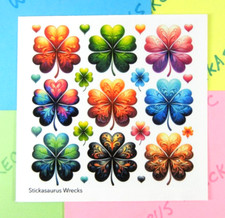Shamrocks Colorful Leaf Clovers Sticker Sheet