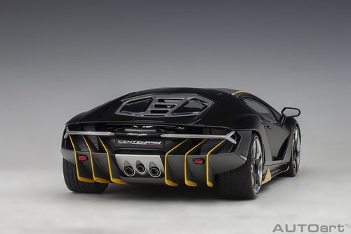LAMBORGHINI CENTENARIO COUPE LP770-4 CLEAR CARBON & YELLOW 1:18 by AUTOart 79114 - Picture 12 of 20