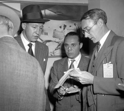 President William S Paley at La Guardia Airport returning from a 1940s Photo 2
