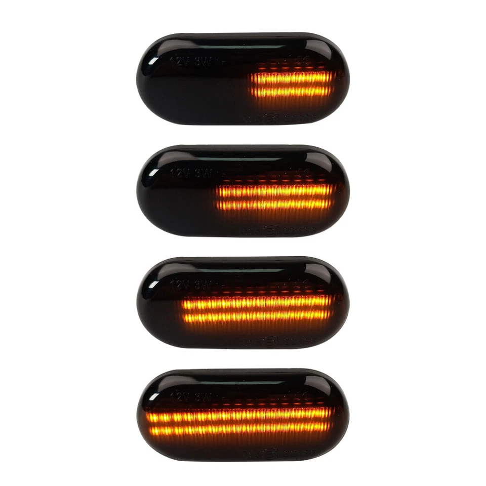 Black For Nissan Tiida C11 2004 2005 2006 07-2011 LED Dynamic Side Marker Light - Image 4 of 4