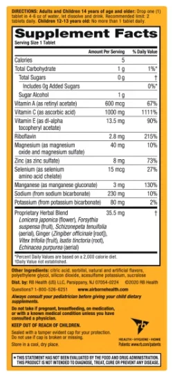 Comprimidos efervescentes naranja picante en el aire vitamina C 1000 mg x 36 cuentas Foto 2 de 2