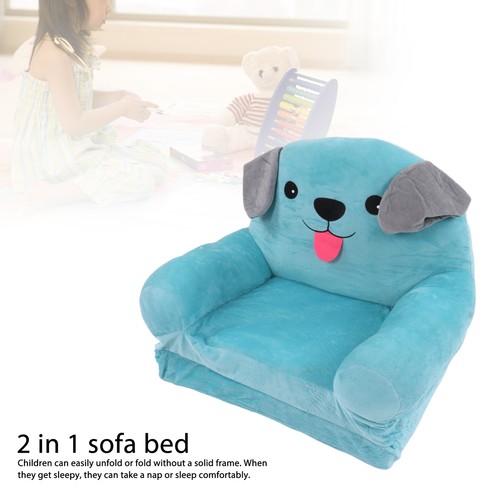 (2 Tiers)Blue Puppy Children's Sofa Convertible Sofa To Lounger Dual Use - Picture 10 of 23