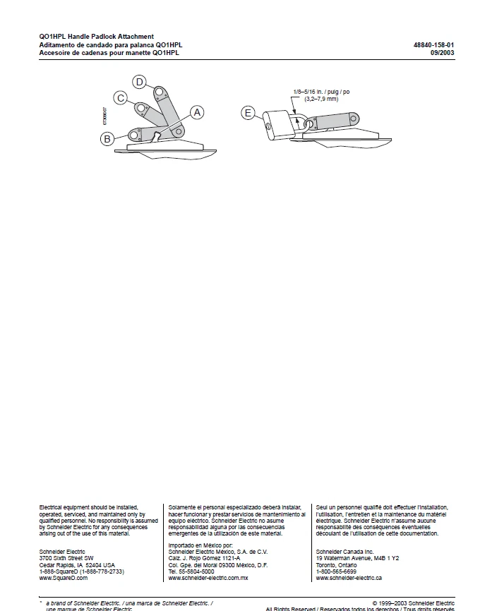 Square D QO Padlock Attachment (QO1HPL) - NEW - Image 4 of 4
