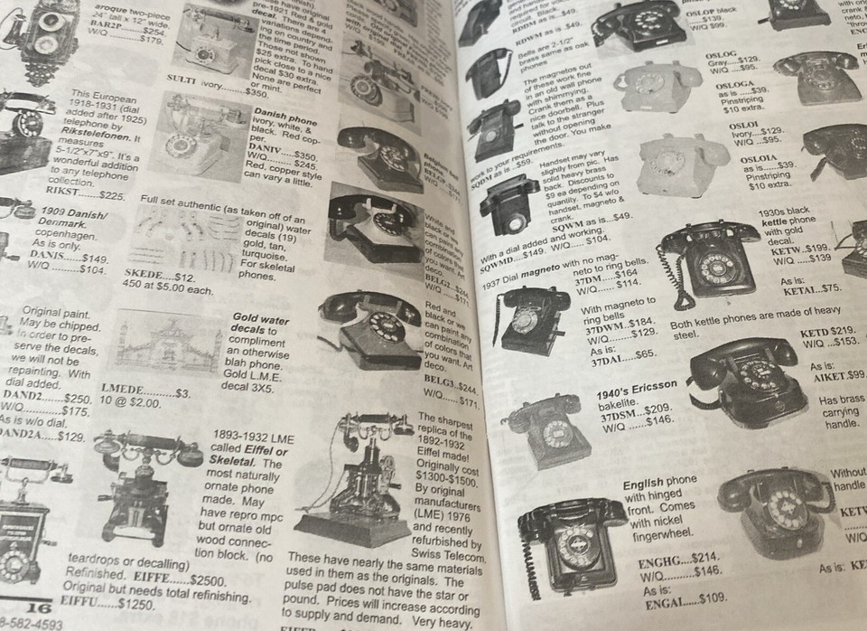 Old Telephone Price Guide Catalog Phoneco Inc. Galesville, Wisconsin
