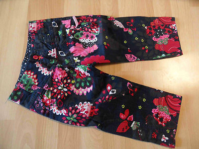 CAKEWALK wunderschöne Stiefelhose blau im Blumenmuster Gr. 116 Wi 09 NEU ST116